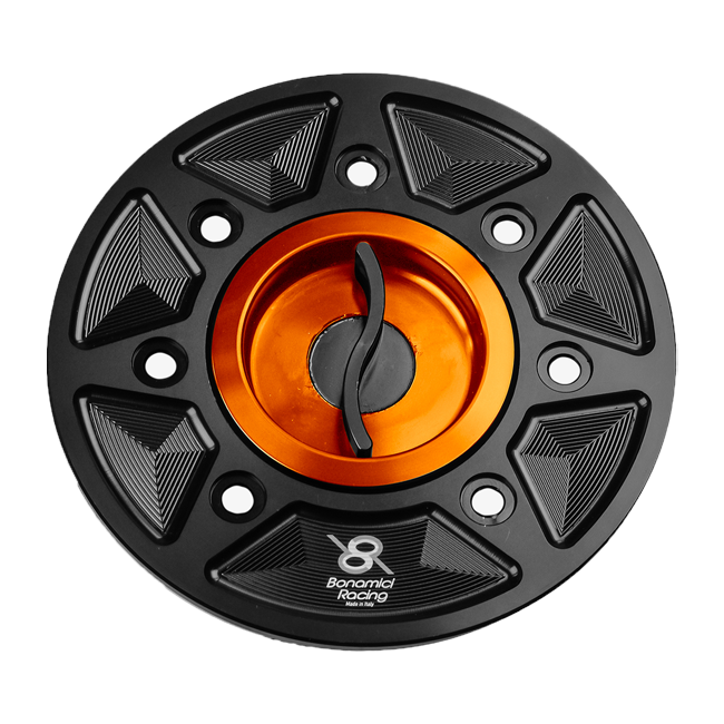 Bonamici Racing FC170 quick-release fuel cap for Kawasaki Ninja 400 anodised finish