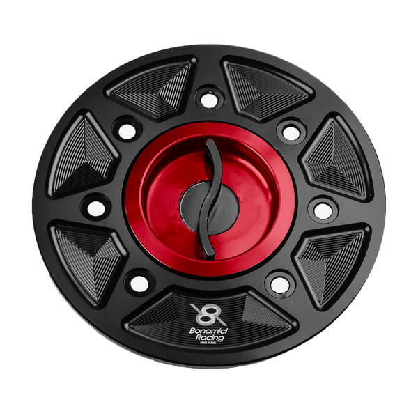 Bonamici Racing FC170 quick-release fuel cap for Kawasaki Ninja 400 anodised finish
