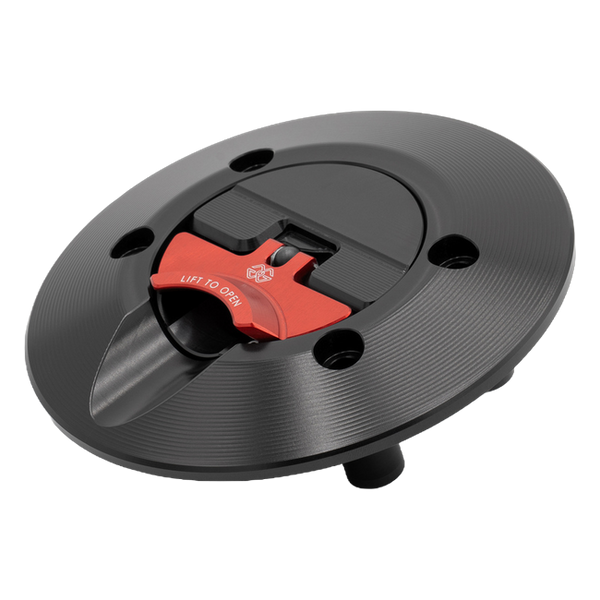 Gilles FCAP2 quick-release fuel cap for BMW R NINET PURE, black/red