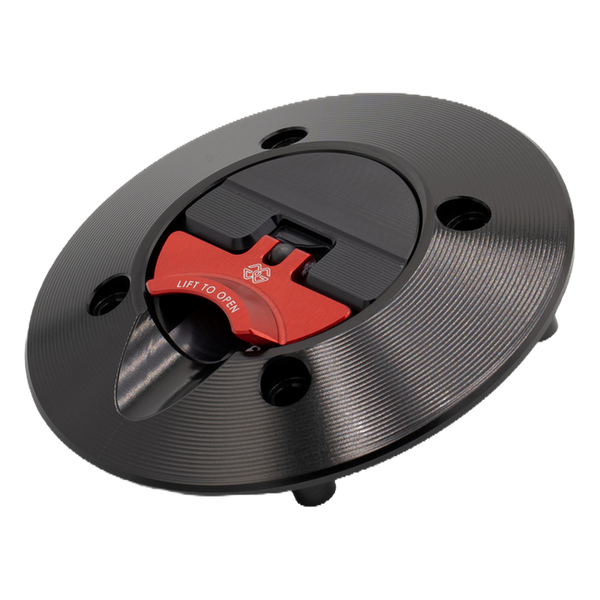 Gilles FCAP2 quick-release fuel cap for Ducati STREETFIGHTER V2 S 890, black/red
