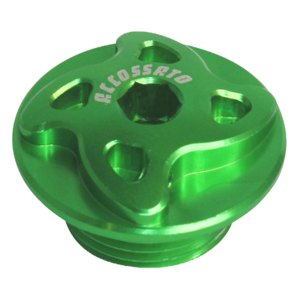 Accossato oil filler cap FP009 for Aprilia RSV4, green version