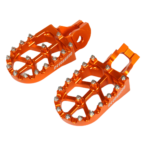 Accossato off-road footpegs FR801 for Suzuki DR-Z400S, orange version