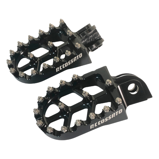 Accossato off-road footpegs FR810 for KTM 1050 ADVENTURE, black version