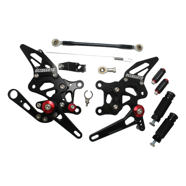 Accossato rearsets FT002 for Aprilia RSV4, black with red details version