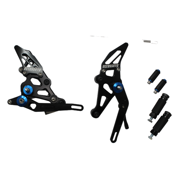 Accossato rearsets FT089 for Yamaha MT-07, black with blue details version