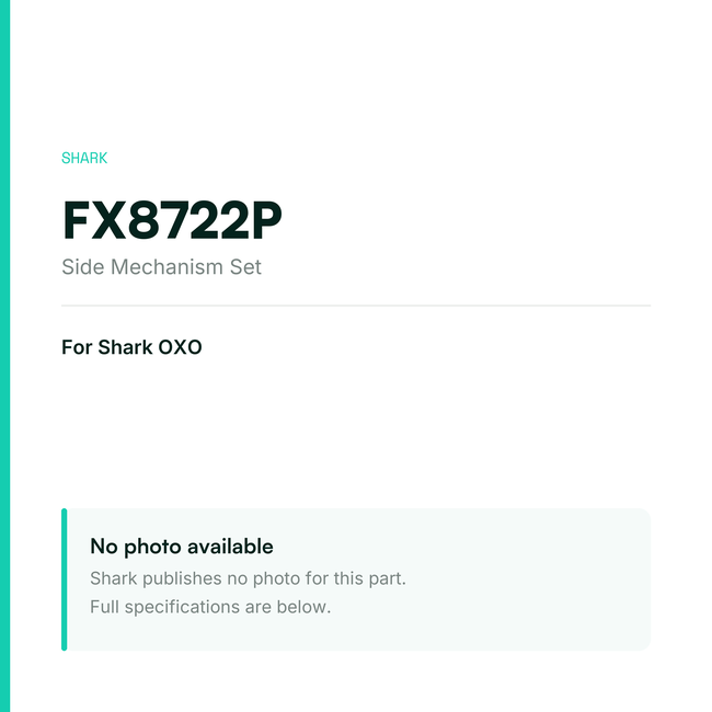 Shark Side Mechanism Set for OXO – Complete Kit – FX8722P — placeholder, no manufacturer photo available