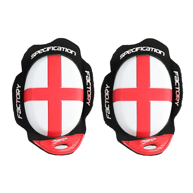 RST Flag Series George Cross knee sliders, part 101803, St. George design