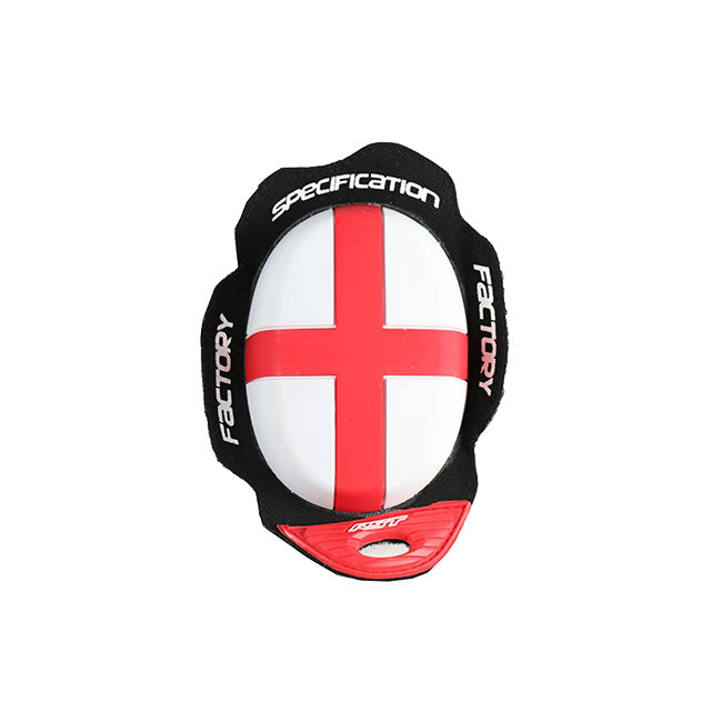 RST Flag Series George Cross knee sliders, part 101803, St. George design