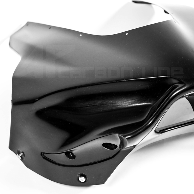 AP Carbon Line Lavatex front fairing mask for Ducati Panigale V4/S 2025-2026, unpainted composite finish