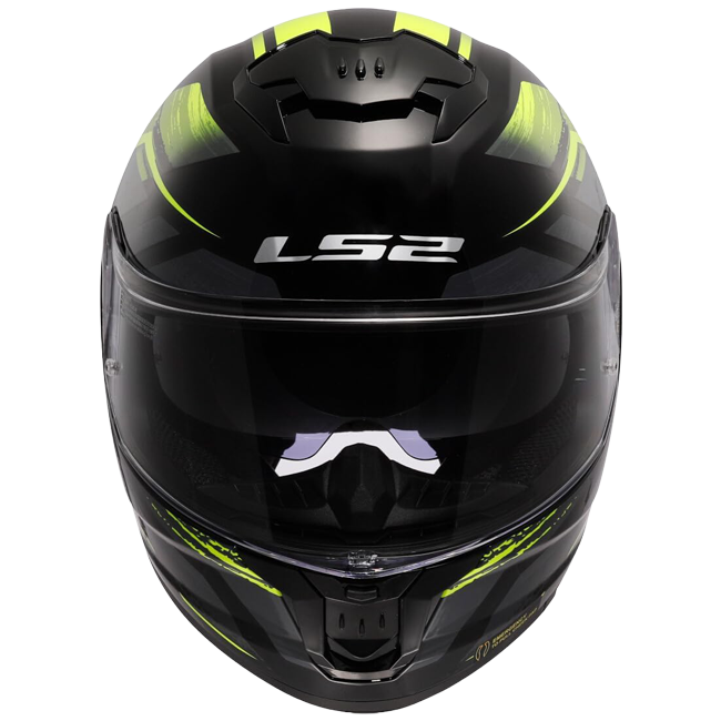 LS2 FF808 Stream II Helm – Fury Black/Hi-Vis Yellow