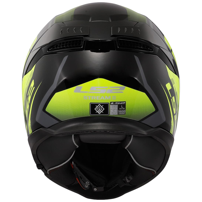 LS2 FF808 Stream II Helm – Fury Black/Hi-Vis Yellow