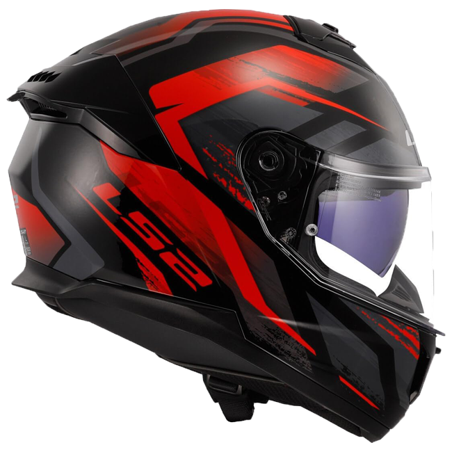 LS2 FF808 Stream II Helm – Fury Black/Red