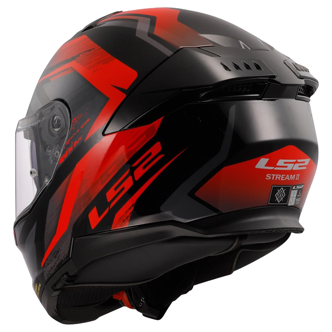 LS2 FF808 Stream II Helm – Fury Black/Red