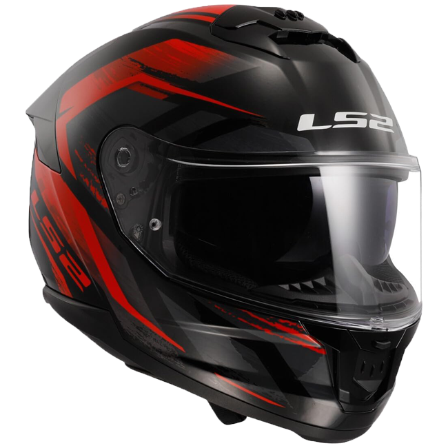 LS2 FF808 Stream II Helm – Fury Black/Red