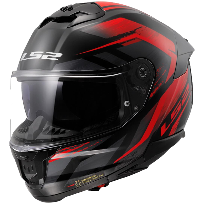 LS2 FF808 Stream II Helm – Fury Black/Red