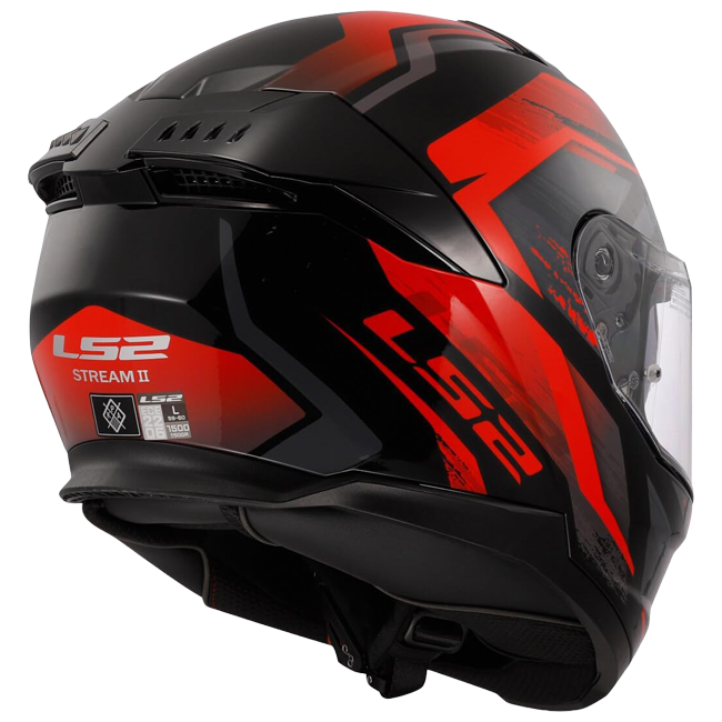 LS2 FF808 Stream II Helm – Fury Black/Red