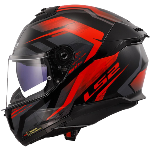 LS2 FF808 Stream II Helm – Fury Black/Red