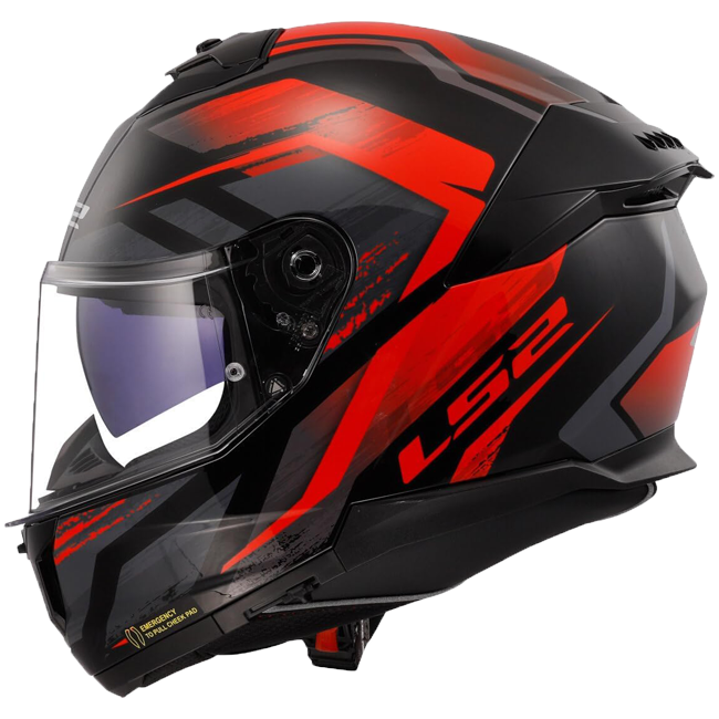 LS2 FF808 Stream II Helm – Fury Black/Red