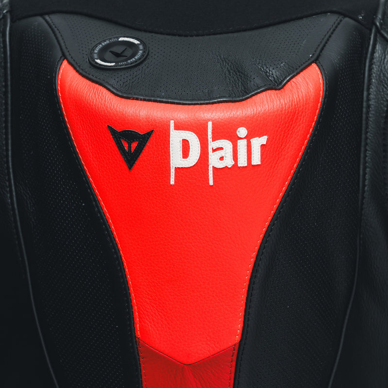 Dainese Misano 3 Perf. D-AIR® men's one-piece leather race suit in red