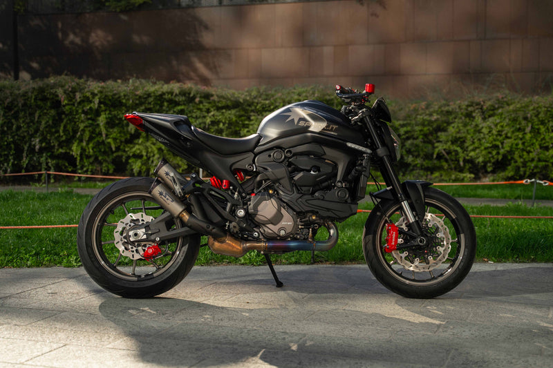 Spark Exhaust Dyno Slip-On Titanium Black Anodised End Caps Ducati Monster 937 (2021-2025) GDU0839TOMN