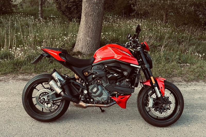 Spark Exhaust Dyno Slip-On Titanium Black Anodised End Caps Ducati Monster 937 (2021-2025) GDU0839TOMN