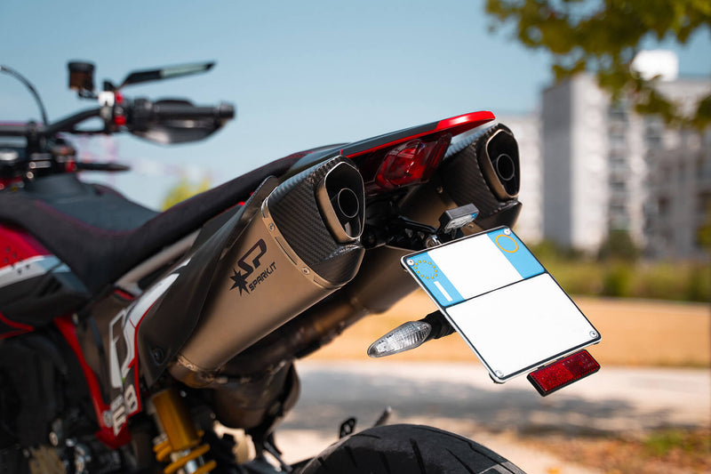 Spark Exhaust Konix Evo Slip-On Pair Titanium Euro5 Ducati Hypermotard 698 Mono (2024-2026) GDU1810TOM