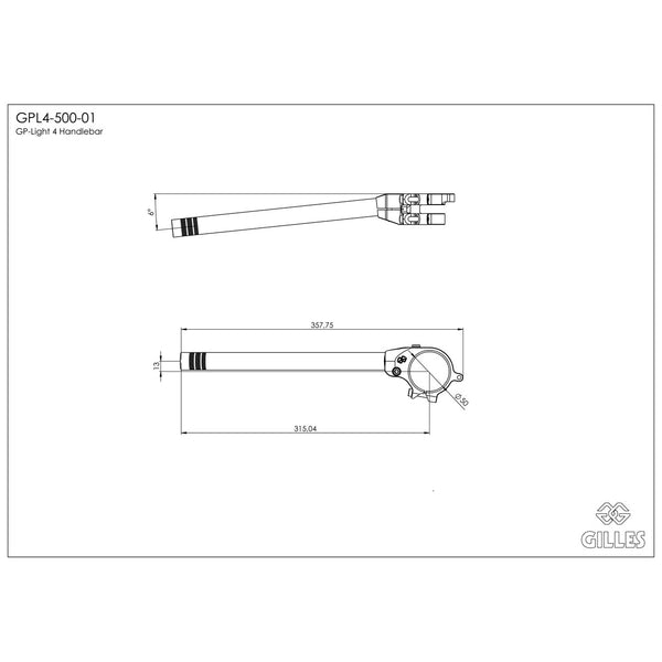 Gilles GP-Light 4 Racing GPL4-500-01-B, dimensions and adjustment