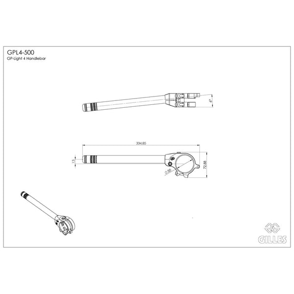 Gilles GP-Light 4 GPL4-500-B, dimensions and adjustment