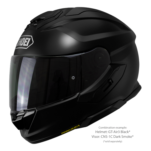 Shoei GT-Air3 Black – Sport-Touring Helmet with Sun Visor ECE 22.06 – with optional visor