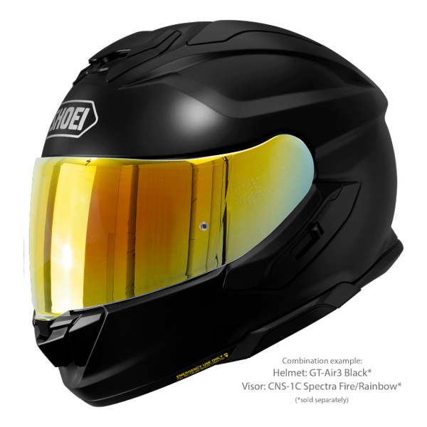Shoei GT-Air3 Black – Sport-Touring Helmet with Sun Visor ECE 22.06 – with optional visor