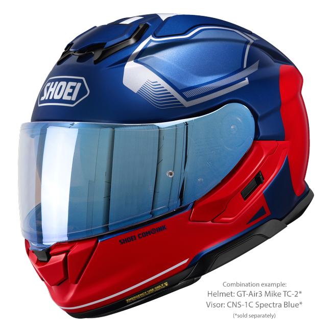 Shoei GT-Air3 Mike TC-2 – Sport-Touring Helmet with Sun Visor ECE 22.06 – with optional visor