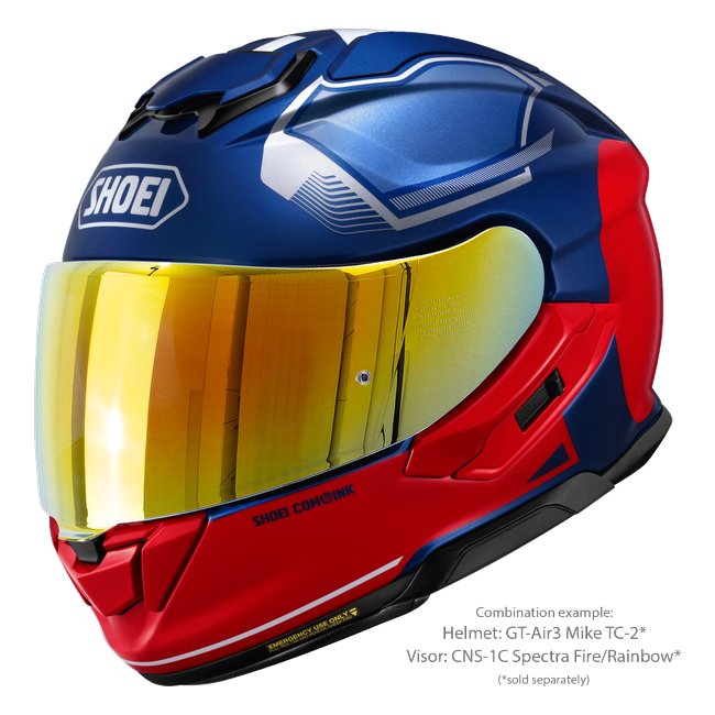 Shoei GT-Air3 Mike TC-2 – Sport-Touring Helmet with Sun Visor ECE 22.06 – with optional visor