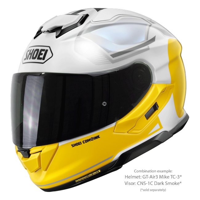 Shoei GT-Air3 Mike TC-3 – Sport-Touring Helmet with Sun Visor ECE 22.06 – with optional visor