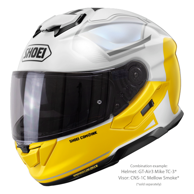 Shoei GT-Air3 Mike TC-3 – Sport-Touring Helmet with Sun Visor ECE 22.06 – with optional visor