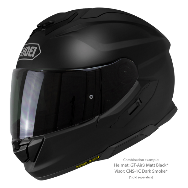 Shoei GT-Air3 Matt Black – Sport-Touring Helmet with Sun Visor ECE 22.06 – with optional visor