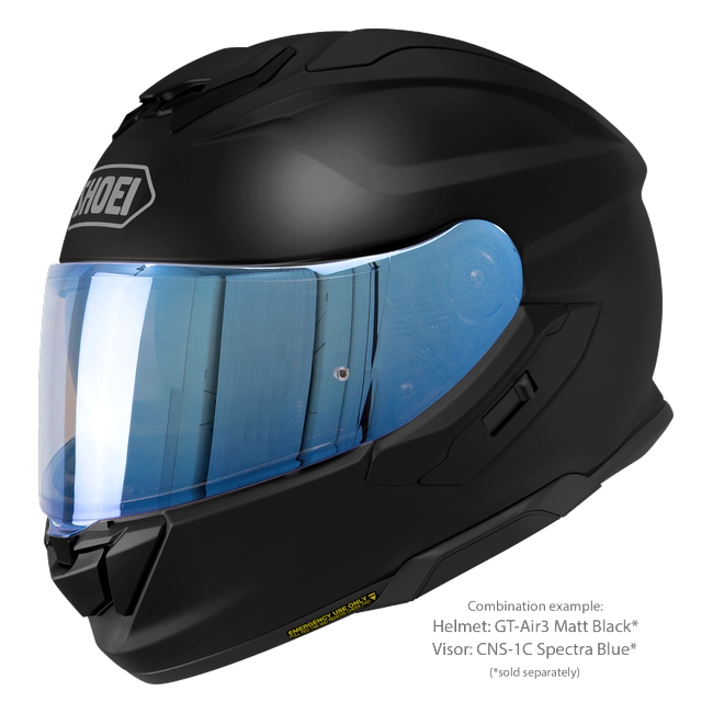 Shoei GT-Air3 Matt Black – Sport-Touring Helmet with Sun Visor ECE 22.06 – with optional visor
