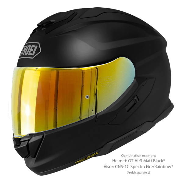 Shoei GT-Air3 Matt Black – Sport-Touring Helmet with Sun Visor ECE 22.06 – with optional visor
