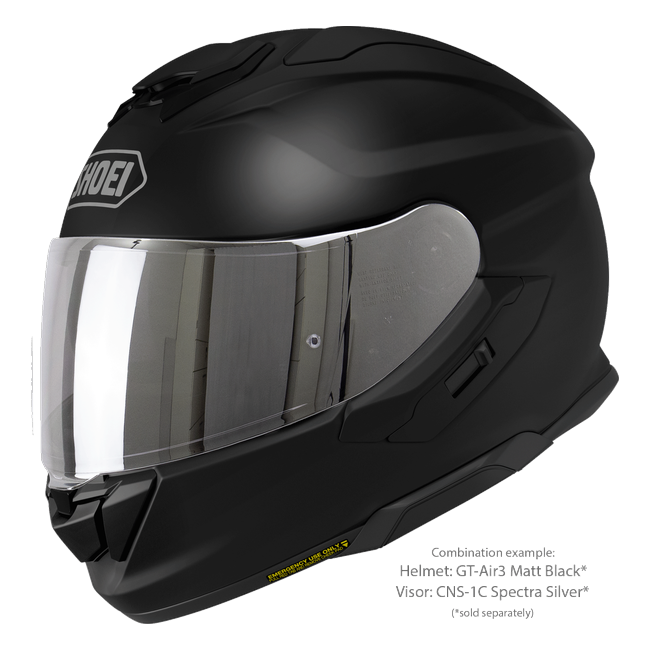 Shoei GT-Air3 Matt Black – Sport-Touring Helmet with Sun Visor ECE 22.06 – with optional visor