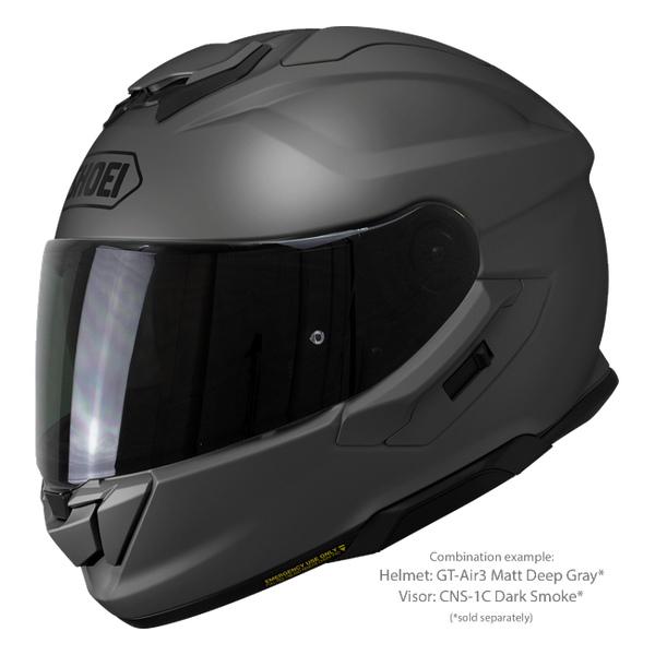 Shoei GT-Air3 Matt Deep Grey – Sport-Touring Helmet with Sun Visor ECE 22.06 – with optional visor