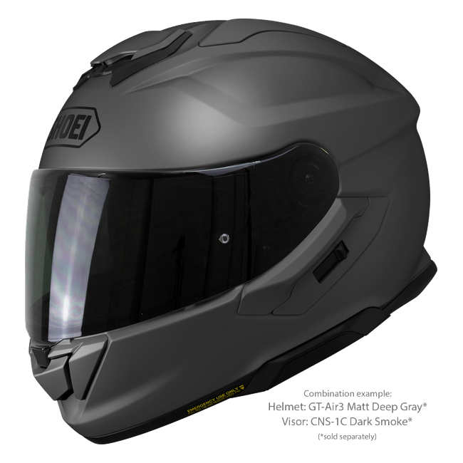 Shoei GT-Air3 Matt Deep Grey – Sport-Touring Helmet with Sun Visor ECE 22.06 – with optional visor