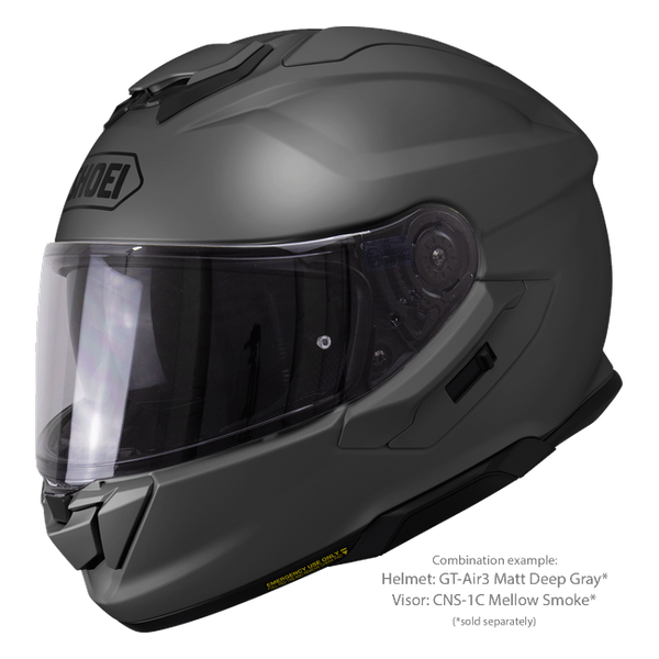 Shoei GT-Air3 Matt Deep Grey – Sport-Touring Helmet with Sun Visor ECE 22.06 – with optional visor