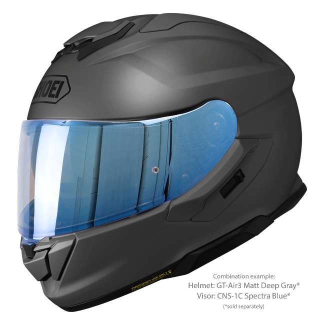 Shoei GT-Air3 Matt Deep Grey – Sport-Touring Helmet with Sun Visor ECE 22.06 – with optional visor