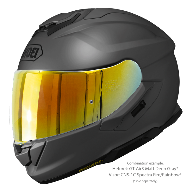 Shoei GT-Air3 Matt Deep Grey – Sport-Touring Helmet with Sun Visor ECE 22.06 – with optional visor