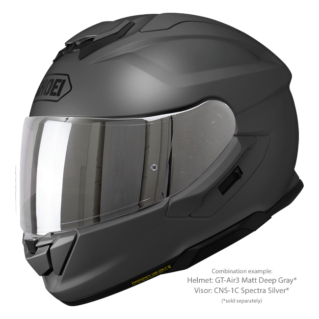 Shoei GT-Air3 Matt Deep Grey – Sport-Touring Helmet with Sun Visor ECE 22.06 – with optional visor