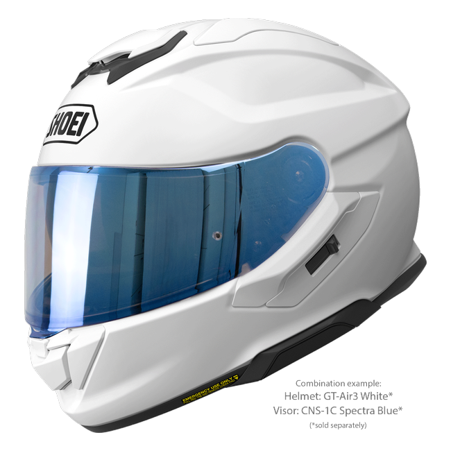 Shoei GT-Air3 White – Sport-Touring Helmet with Sun Visor ECE 22.06 – with optional visor