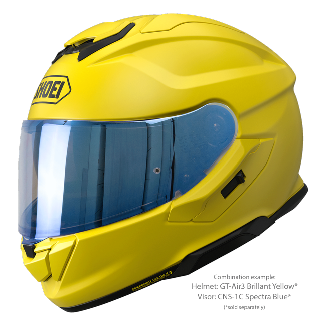 Shoei GT-Air3 Brilliant Yellow – Sport-Touring Helmet with Sun Visor ECE 22.06 – with optional visor