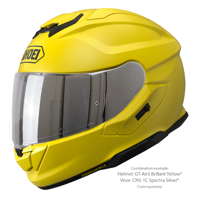 Shoei GT-Air3 Brilliant Yellow – Sport-Touring Helmet with Sun Visor ECE 22.06 – with optional visor