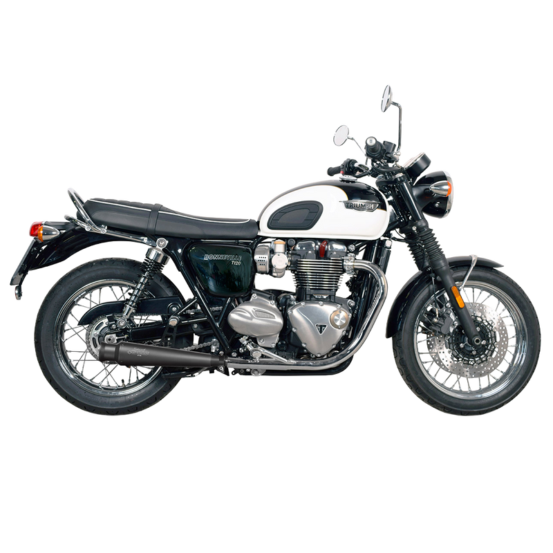 Spark Exhaust Trumpet Slip-On Pair Black Series Euro 4 Triumph Bonneville T120 (2016-2018) GTR0208BOM