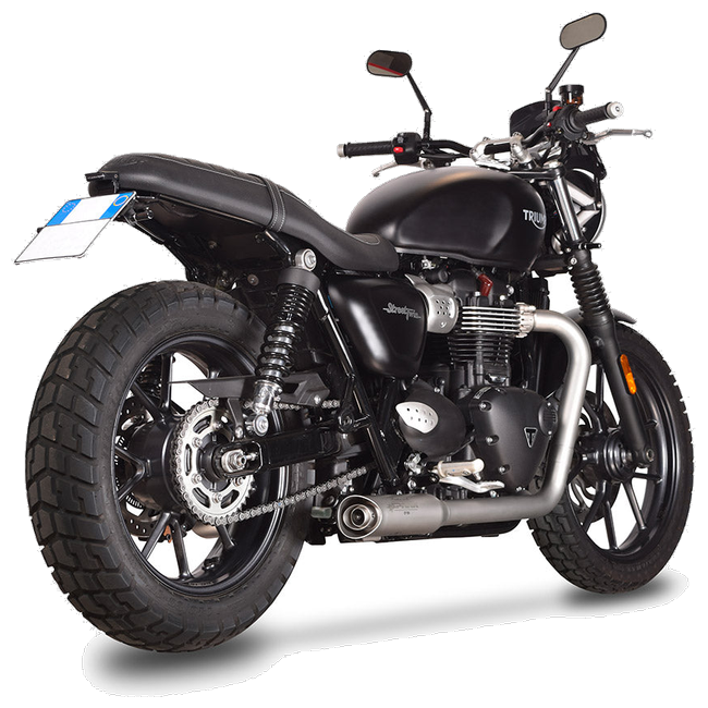 Spark Exhaust Hot Road 2-in-2 Full System Stainless Triumph Street Twin GTR8804IOM