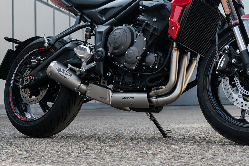 Spark Exhaust Moto GP Komplettanlage mit Zulassung Edelstahl Triumph Trident 660 / Tiger Sport 660 / Daytona 660 (2021-2026) GTR8818TOM
